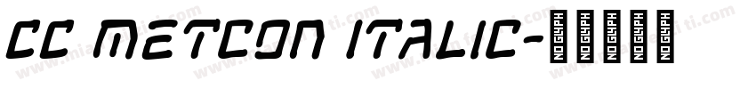 CC Metcon Italic字体转换